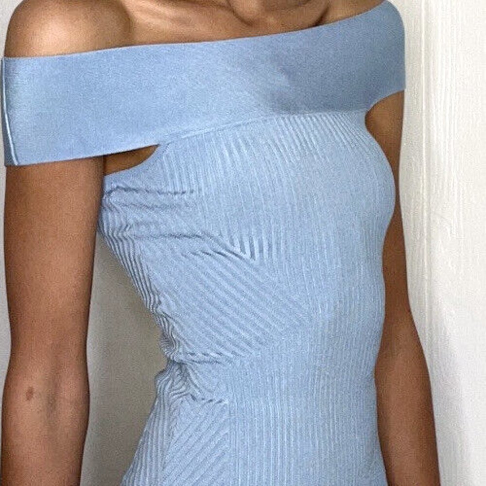 Marciano blue short bodycon dress